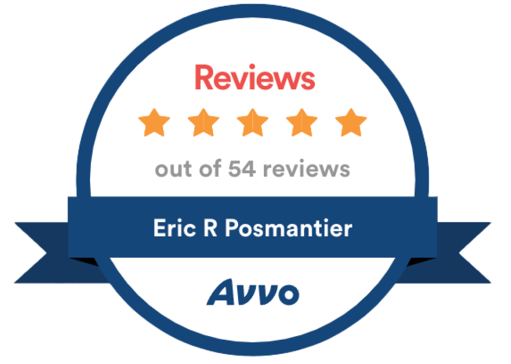 Avvo, Five Star Reviews Out of 54 Views Badge, Eric R Posmantier, The Law Offices of Eric R Posmantier LLC, Connecticut Divorce Lawyer.