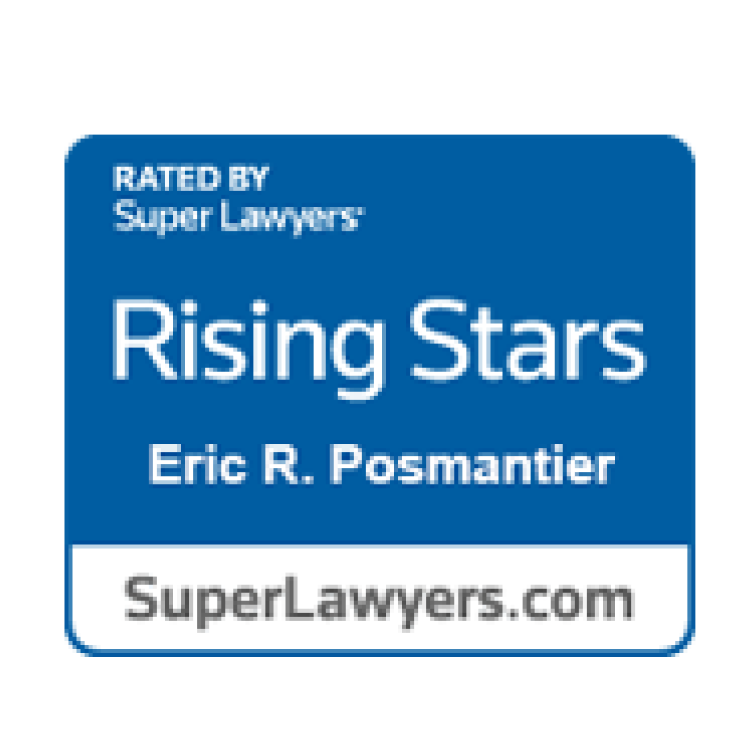 Rising Star Super Lawyers badge Eric Posmantier. Connecticut Divorce Lawyer